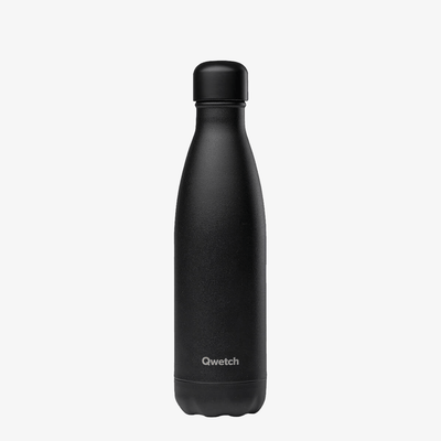 All Black Insulated Stainless Steel Water Bottle - 500ml