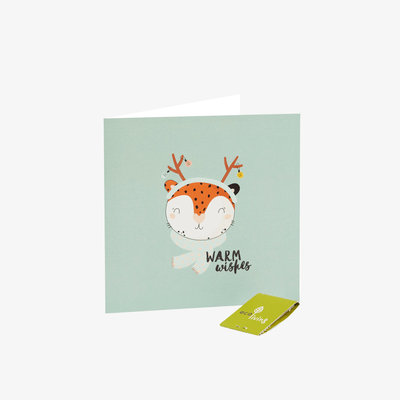 Recycled Christmas Card Cute Animals - Cat