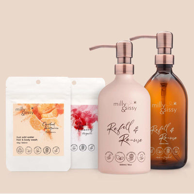 Make The Switch Set - Milly & Sissy - Compostable, Gift Sets, Gifts, Hand Wash & Soaps, Milly & Sissy, Natural, Plastic Free, Vegan Friendly - The Ideal Sunday