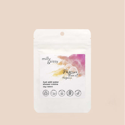 Shower Crème Refill - Passion Fruit 500ml - Milly & Sissy - Body Wash & Soaps, Compostable, Milly & Sissy, Natural, Plastic Free, Vegan Friendly - The Ideal Sunday