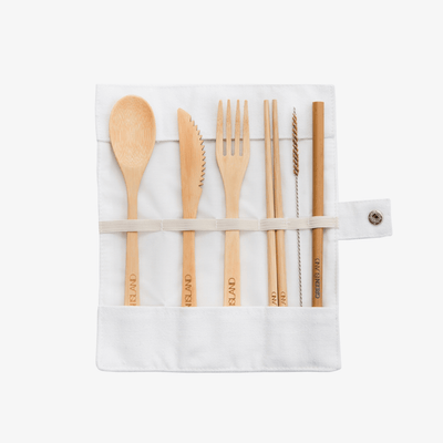 Bamboo Cutlery & Straw Set