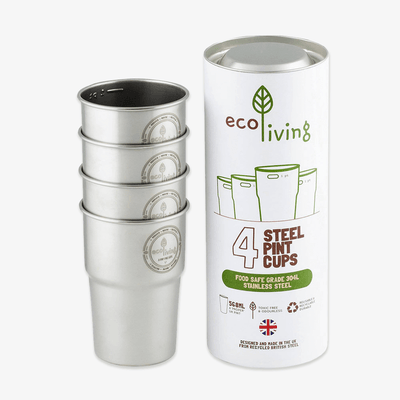 Stainless Steel Cups - Pack of 4