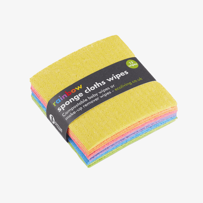 Rainbow Compostable Sponge Cloths - Pack of 12
